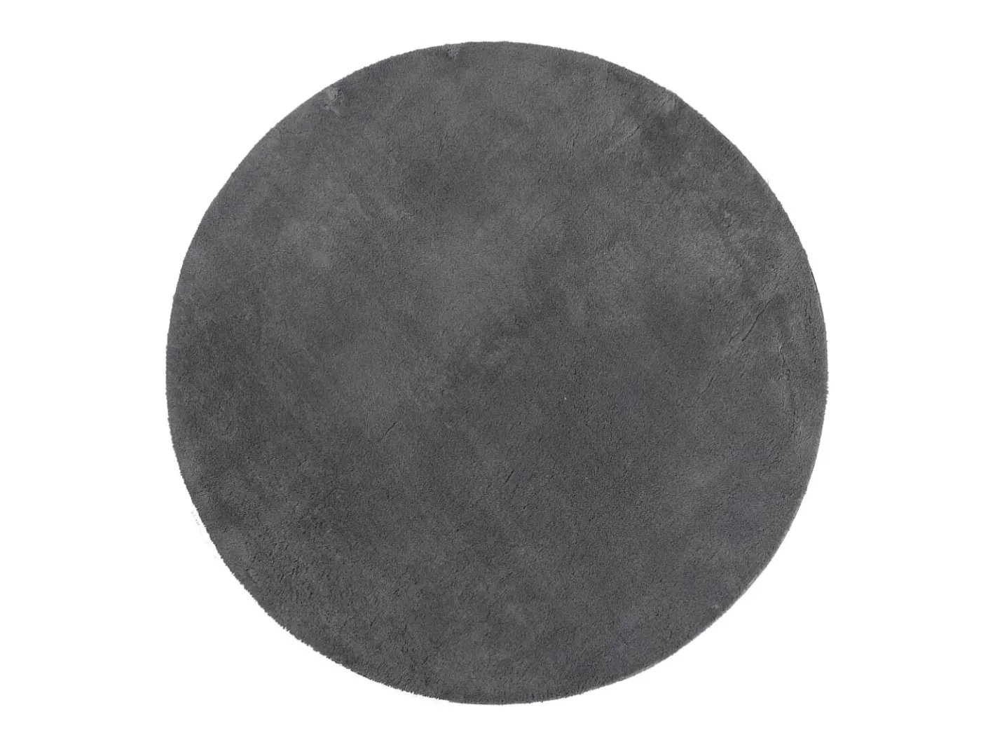 Clicnbuy Alfombra Redonda-Alfombra de pelo corto suave y lavable Ø 120 cm Gris antracita