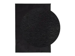 Alfombra De Salón-Alfombra de pelo corto suave lavable HUARTE 240x340 cm ES47444 Negro
