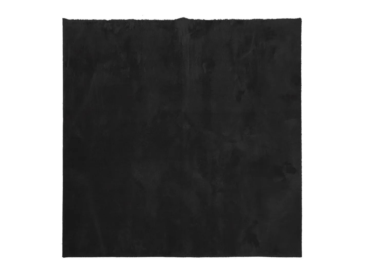 New Alfombra de pelo corto suave lavable HUARTE 200x200 cm ES36577 Negro