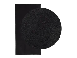 Clearance Alfombra de pelo corto suave lavable HUARTE 100x200 cm ES70551 Negro