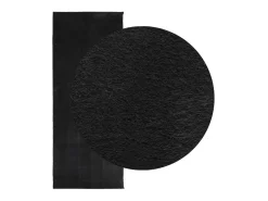 Alfombra De Salón-Alfombra de pelo corto suave lavable HUARTE 80x200 cm ES85456 Negro