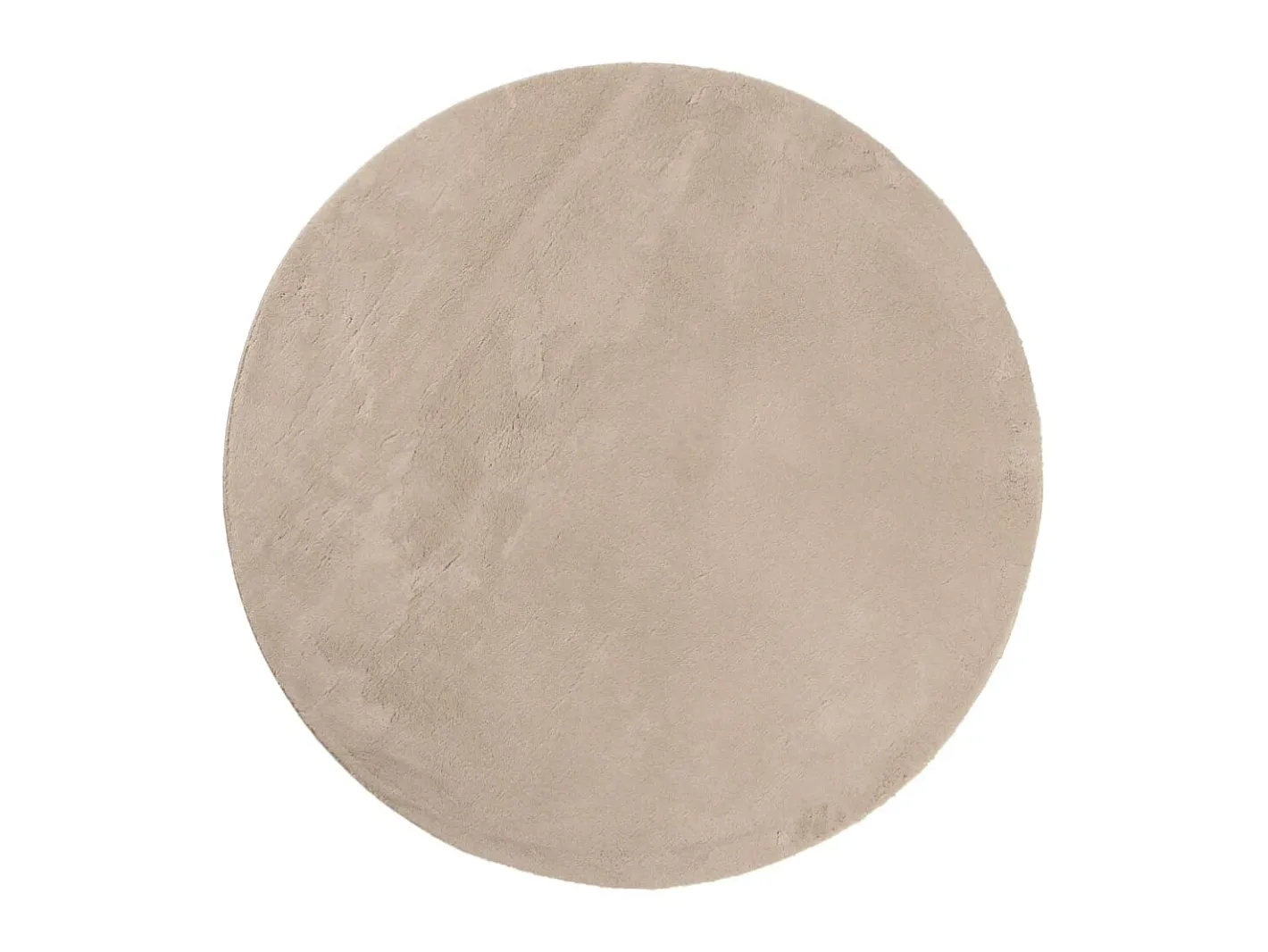 Alfombra de pelo corto suave lavable HUARTE arena Ø 80 cm ES51141 Marru00f3n Discount
