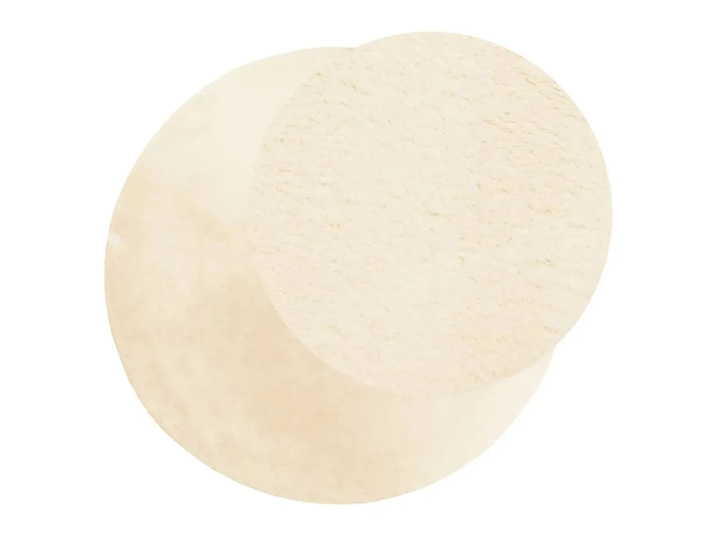Alfombra De Salón|Alfombra Redonda-Alfombra de pelo corto suave lavable HUARTE Ø 100 cm ES85635 Crema