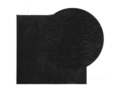 Alfombra De Salón-Alfombra de pelo corto suave lavable HUARTE 120x120 cm ES70753 Negro