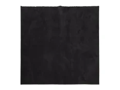 Alfombra De Salón-Alfombra de pelo corto suave lavable HUARTE 120x120 cm ES70753 Negro