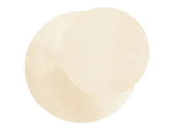 Clicnbuy Alfombra Redonda-Alfombra de pelo corto suave lavable HUARTE Ø 120 cm Crema