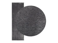 Hot Alfombra de pelo corto suave lavable HUARTE antracita 80x250 cm ES35491 Gris antracita