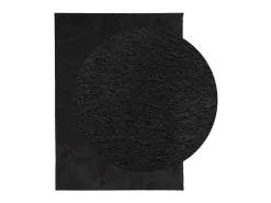 Alfombra De Salón-Alfombra de pelo corto suave lavable HUARTE 160x230 cm ES75483 Negro