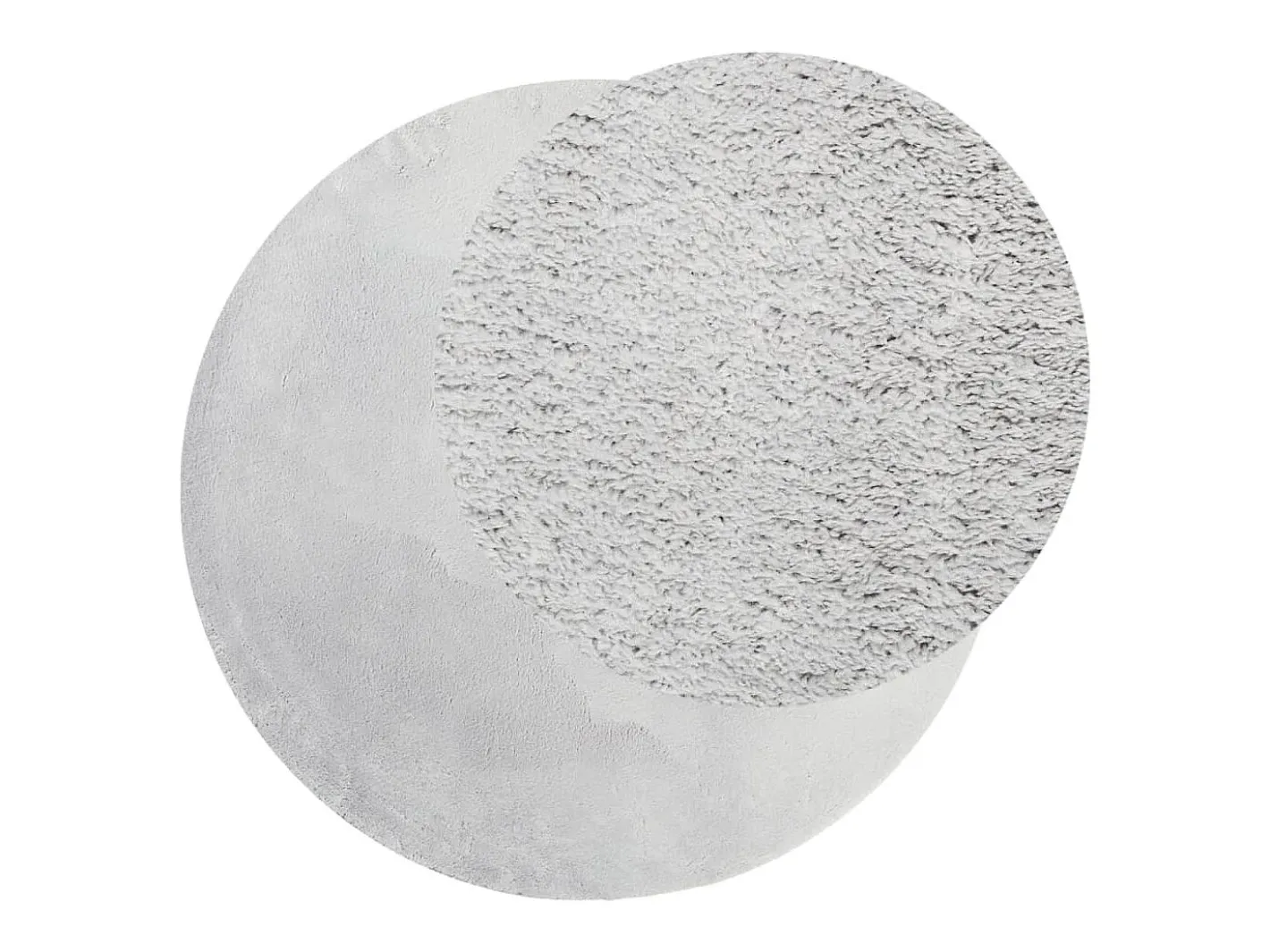 Clicnbuy Alfombra de pelo corto suave lavable HUARTE Ø 100 cm Gris Outlet