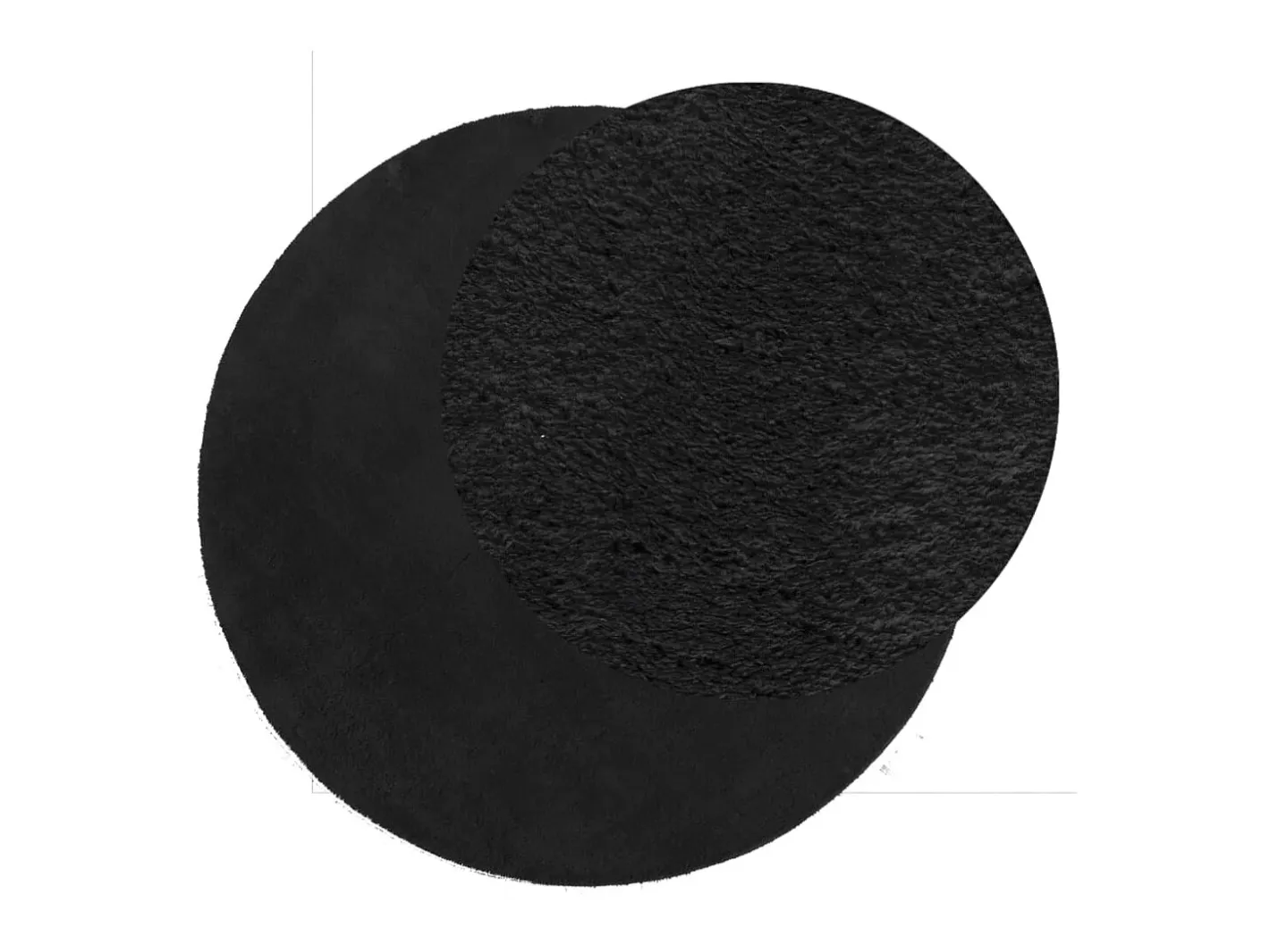 Online Alfombra de pelo corto suave lavable HUARTE Ø 160 cm ES37515 Negro