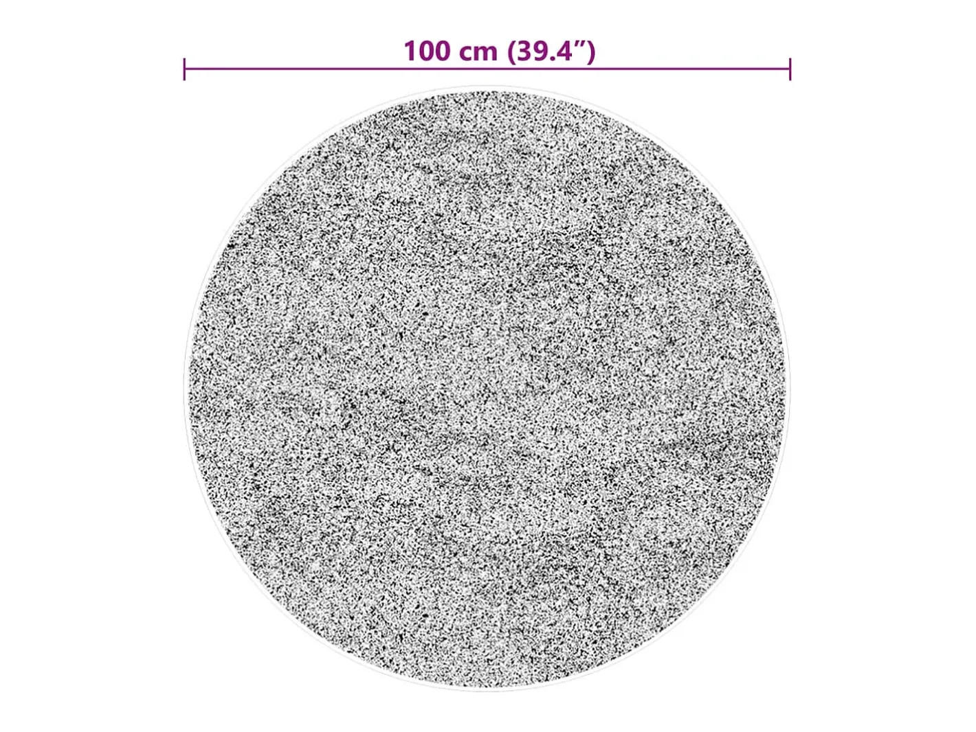 Clicnbuy Alfombra de pelo corto suave lavable HUARTE Ø 100 cm Beige Online