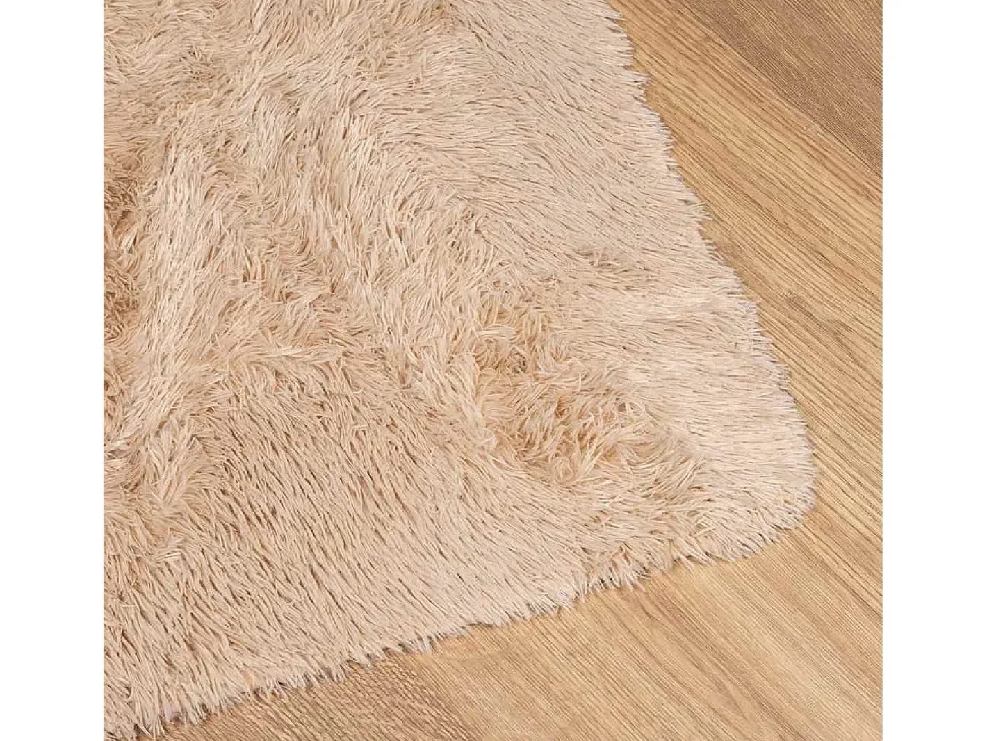 Alfombra de pelo largo NAVARRA 120x120 cm poliéster Beige Hot
