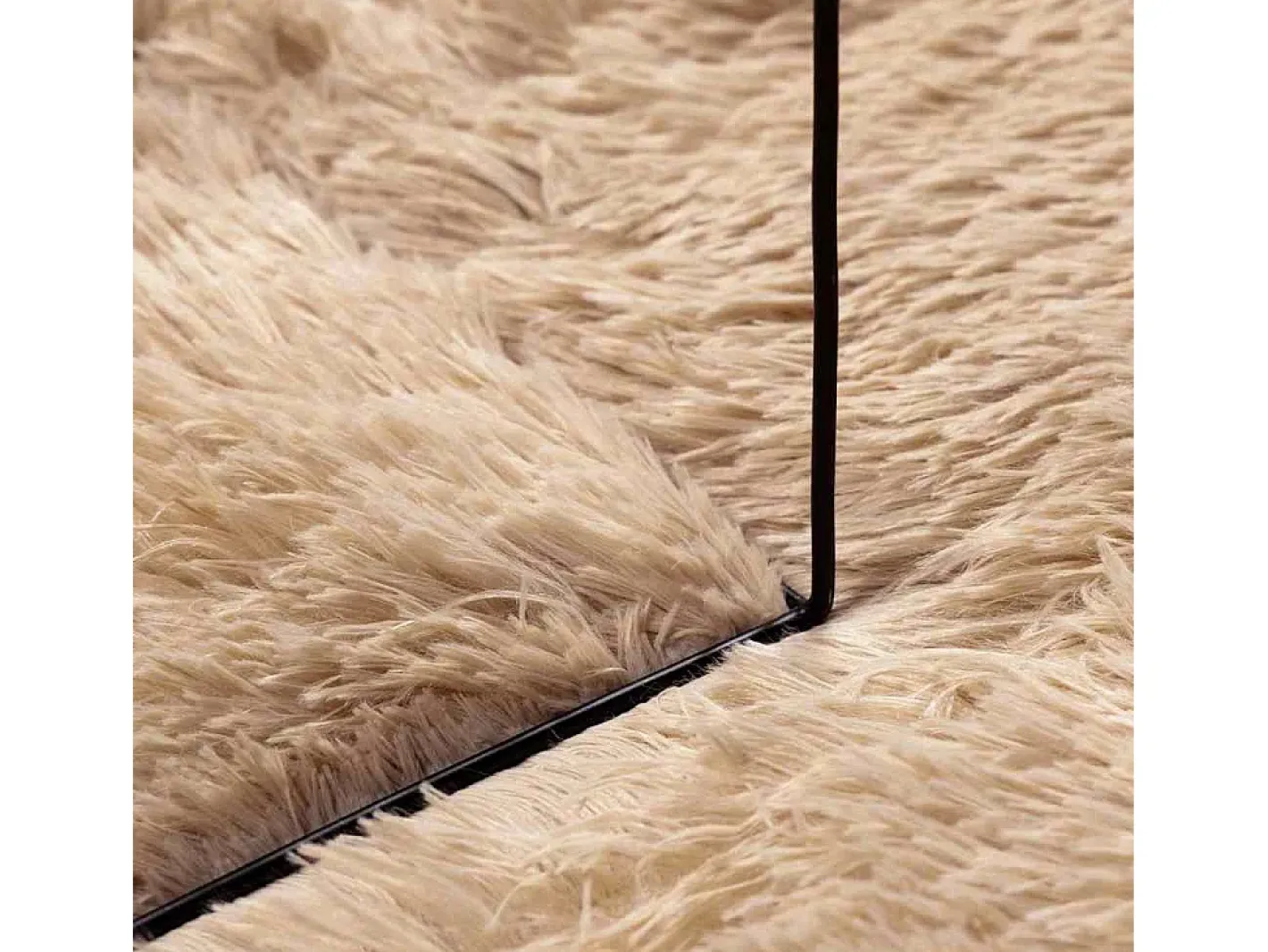 Alfombra de pelo largo NAVARRA 240x340 cm poliéster Beige Discount