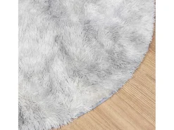 Alfombra de pelo largo plata NAVARRA 200x200 cm Gris Clearance