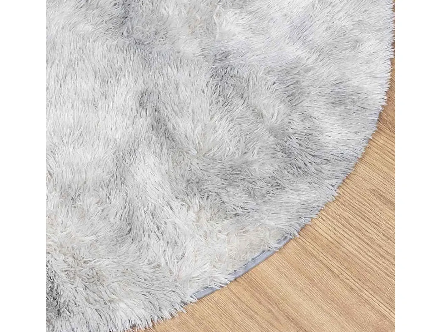 Alfombra de pelo largo plata NAVARRA 200x200 cm Gris Clearance