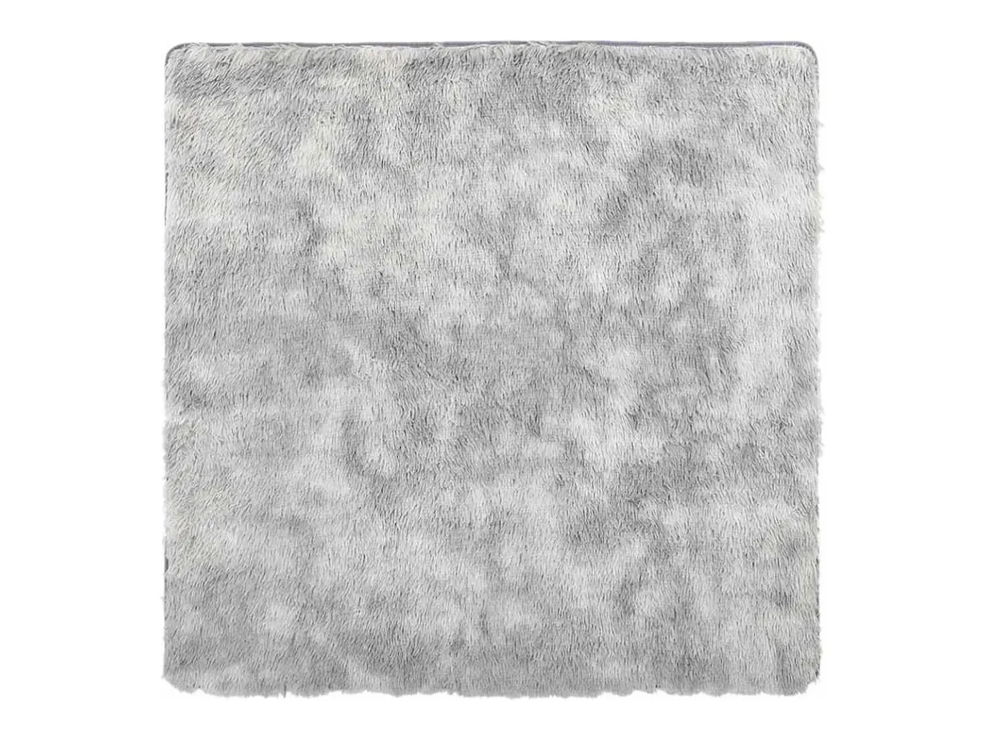 Clearance Alfombra de pelo largo plata NAVARRA 120x120 cm Gris