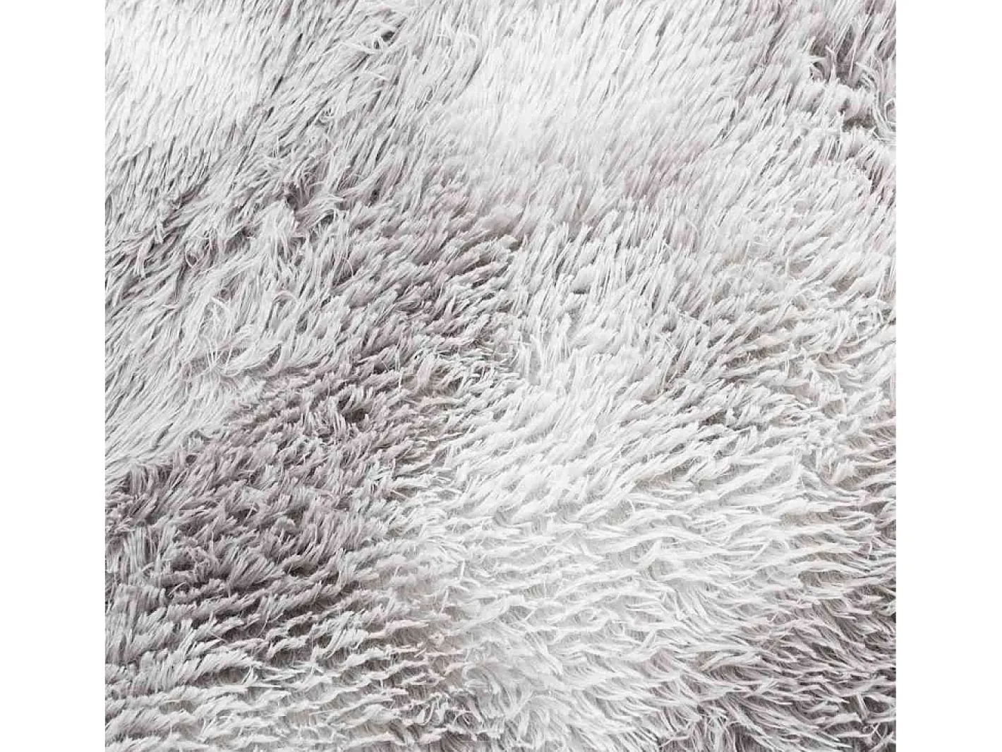 Clearance Alfombra de pelo largo plata NAVARRA 120x120 cm Gris