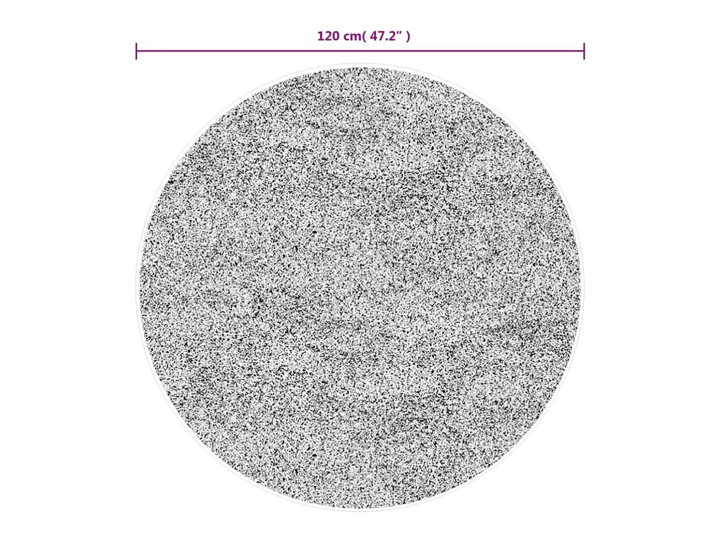 Clicnbuy Alfombra de pelo largo moderna beige y antracita Ø 120 cm Multicolor Discount