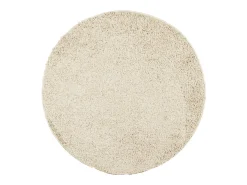 Clicnbuy Alfombra Redonda-Alfombra de pelo largo moderna Ø 160 cm Dorado