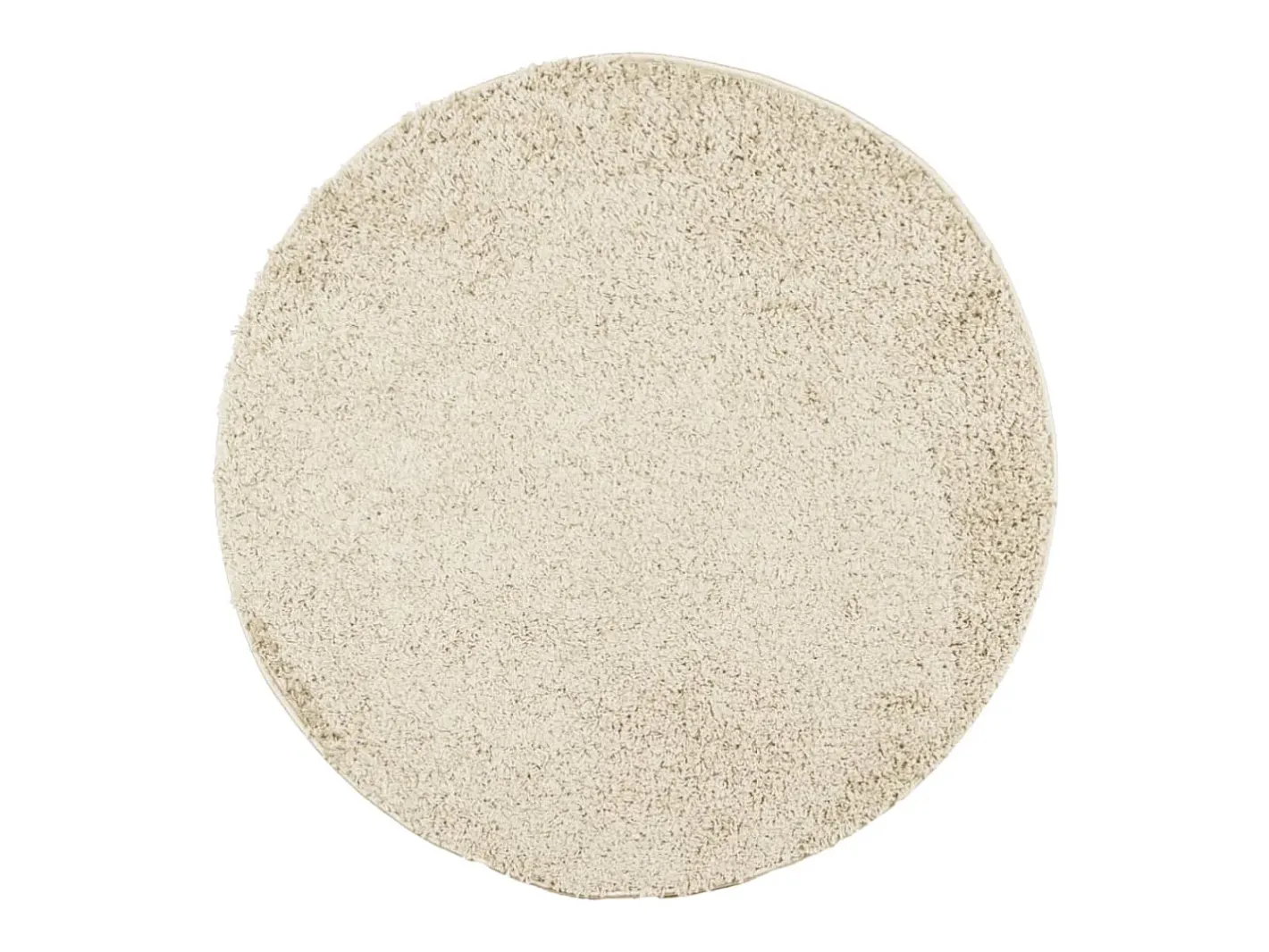 Clicnbuy Alfombra Redonda-Alfombra de pelo largo moderna Ø 160 cm Dorado