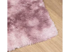 Alfombra De Cocina-Alfombra de pelo largo NAVARRA empolvado 130x200 cm Rosa