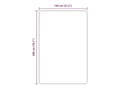 Alfombra De Cocina-Alfombra de pelo largo NAVARRA empolvado 130x200 cm Rosa