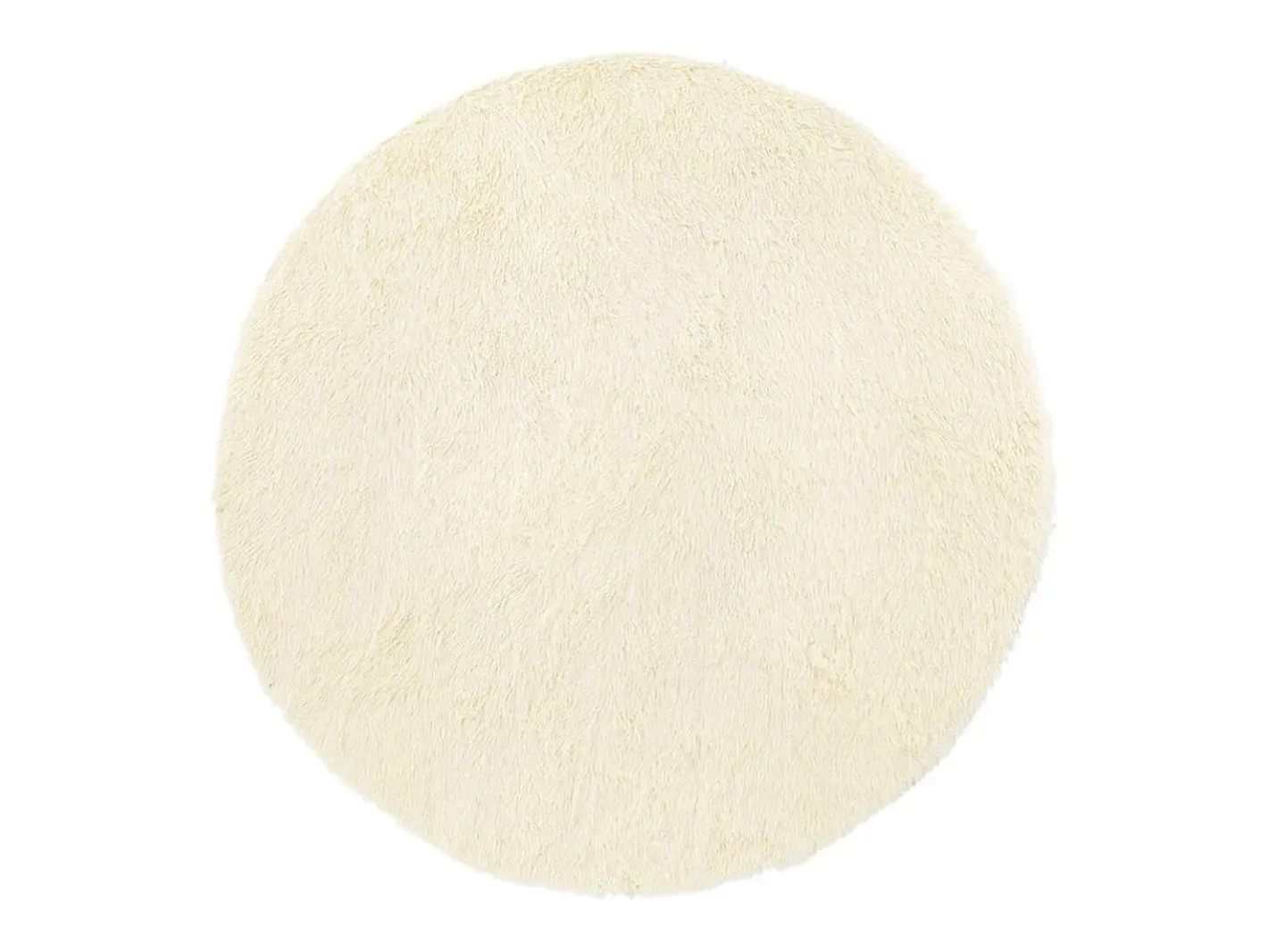 New Alfombra de pelo largo NAVARRA color crema 240x240 cm poliéster Blanco