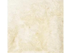 New Alfombra de pelo largo NAVARRA color crema 240x240 cm poliéster Blanco