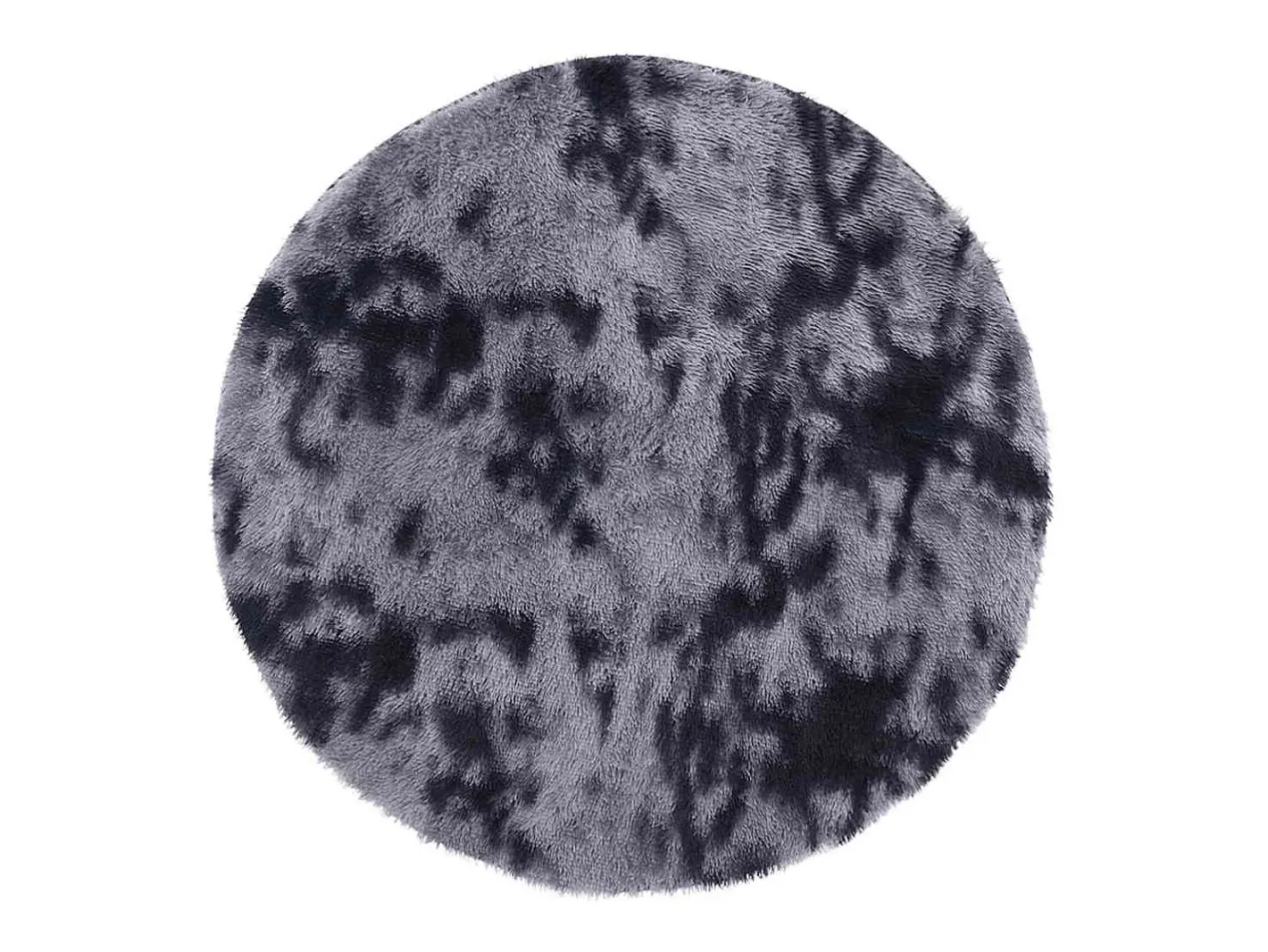 Alfombra De Cocina|Alfombra Redonda-Alfombra de pelo largo NAVARRA oscuro 200x200 cm Gris