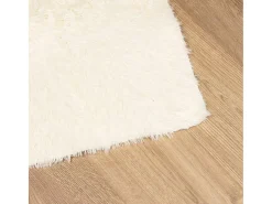 Alfombra de pelo largo NAVARRA crema 120x170 cm poliéster Blanco Best