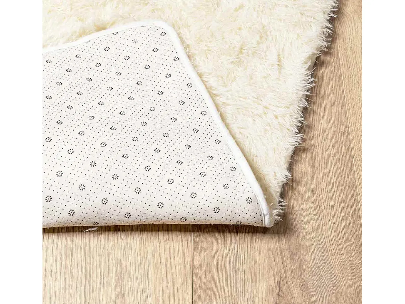 Alfombra de pelo largo NAVARRA crema 120x170 cm poliéster Blanco Best