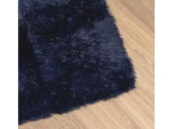 Hot Alfombra de pelo largo NAVARRA marino 120x120 cm Azul