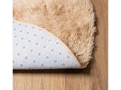 Clearance Alfombra de pelo largo NAVARRA 100x100 cm poliéster Beige