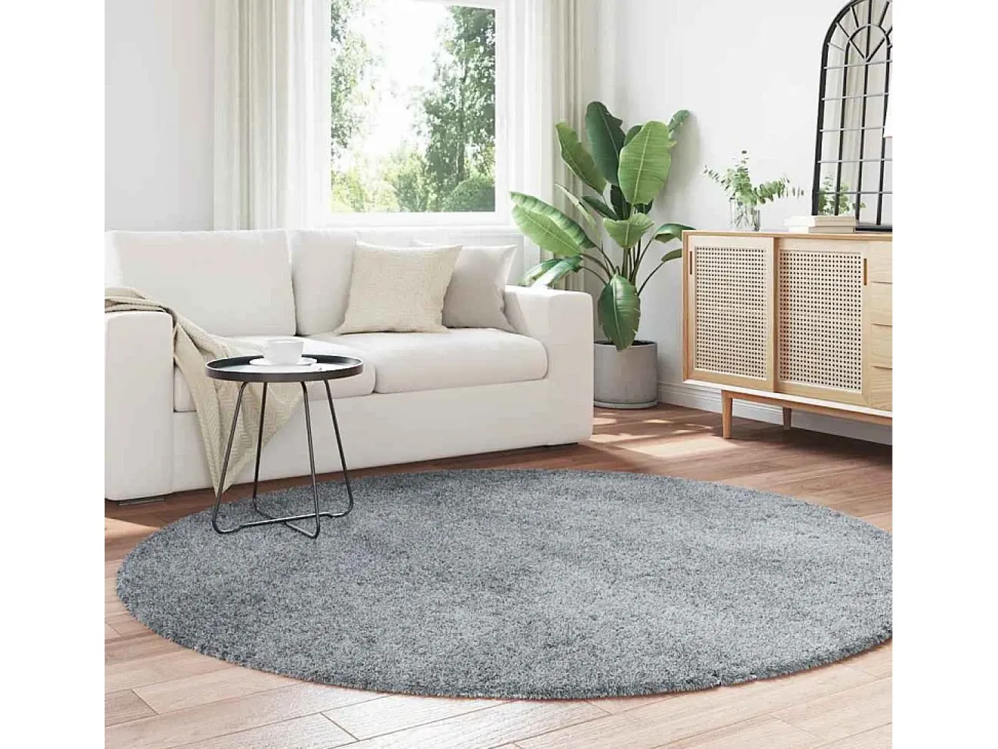 Alfombra de pelo largo NAVARRA claro 200x200 cm Gris Clearance