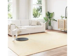 Alfombra De Cocina-Alfombra de pelo largo NAVARRA color crema 240x340 cm poliéster Blanco