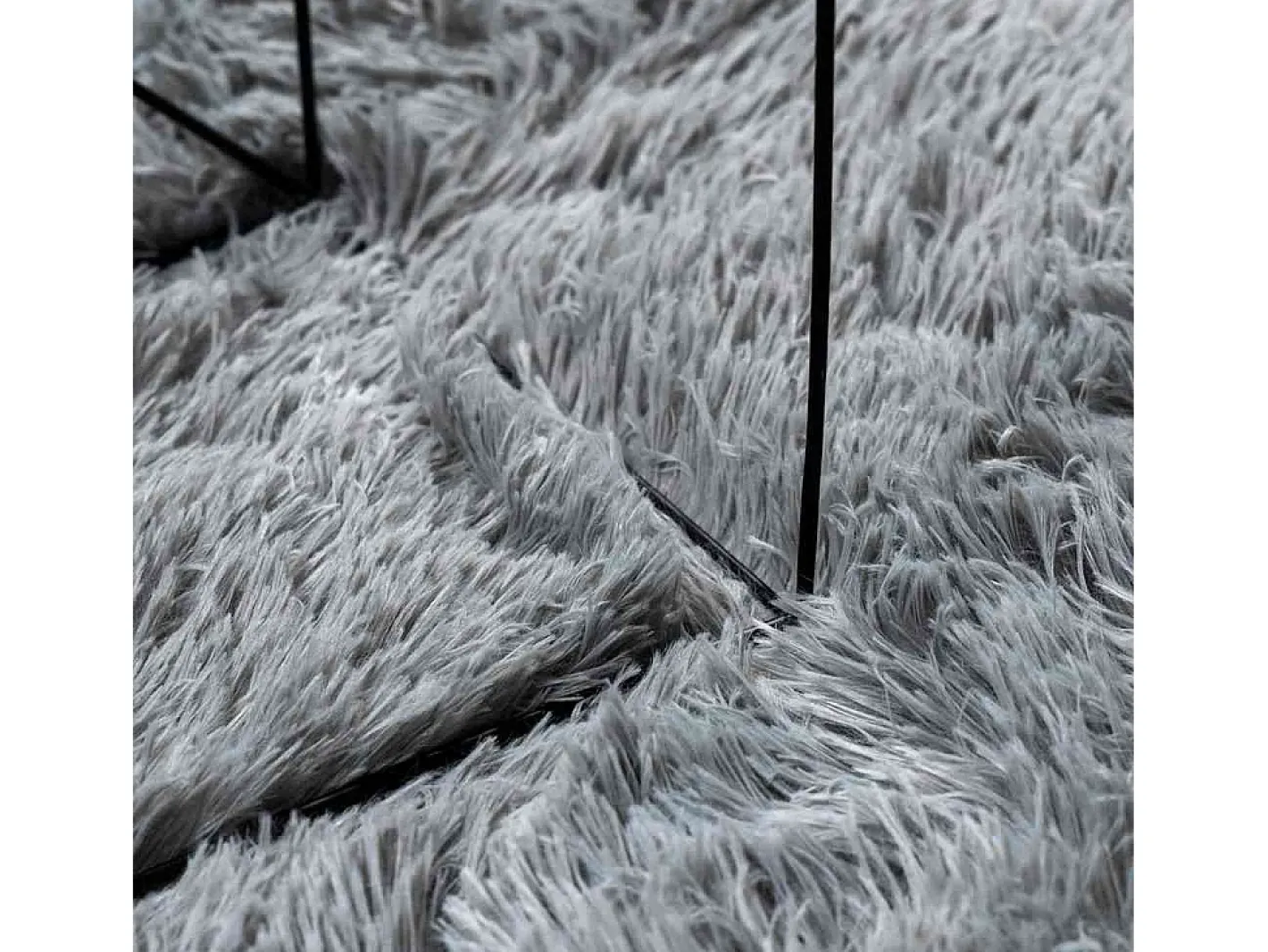 Hot Alfombra de pelo largo NAVARRA claro 100x100 cm Gris