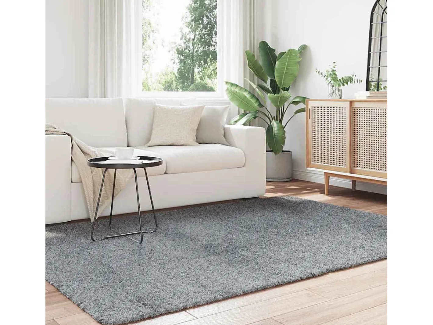 Alfombra de pelo largo NAVARRA claro 160x230 cm Gris Discount