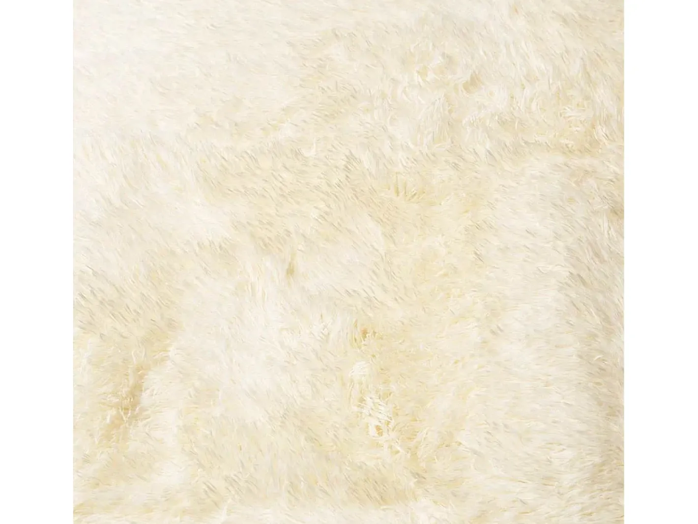 New Alfombra de pelo largo NAVARRA crema 200x200 cm poliéster Blanco