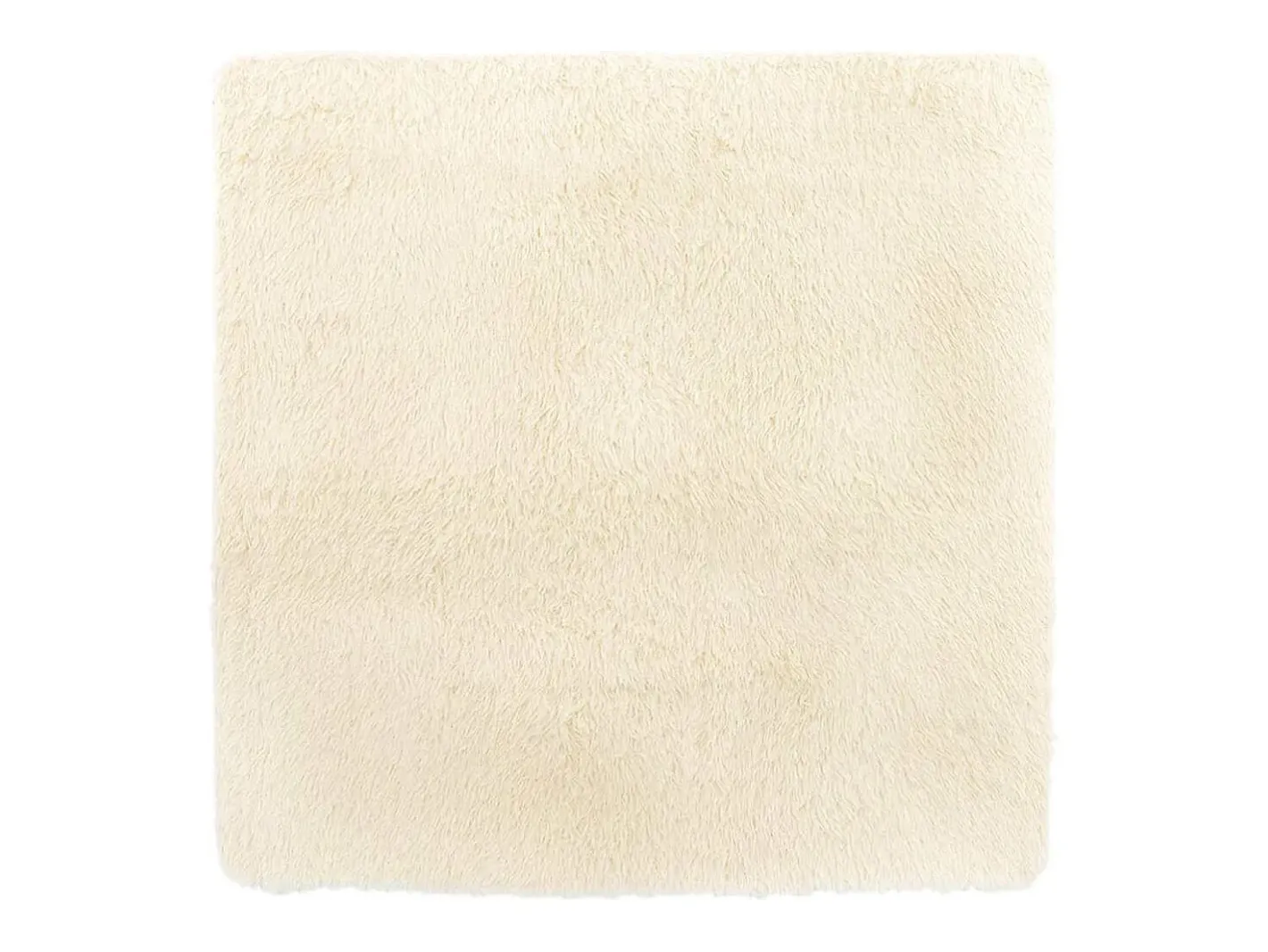 New Alfombra de pelo largo NAVARRA crema 200x200 cm poliéster Blanco