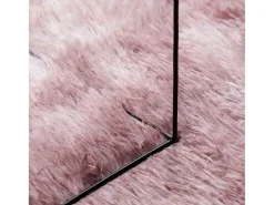 Alfombra de pelo largo NAVARRA empolvado 160x160 cm Rosa Discount
