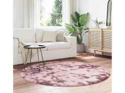 Alfombra de pelo largo NAVARRA empolvado 160x160 cm Rosa Discount