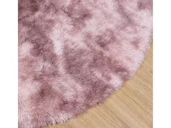 Alfombra de pelo largo NAVARRA empolvado 160x160 cm Rosa Discount