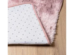 Alfombra De Cocina|Alfombra Redonda-Alfombra de pelo largo NAVARRA empolvado 160x160 cm Rosa