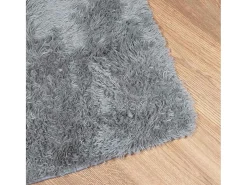 Alfombra De Cocina|Alfombra Redonda-Alfombra de pelo largo NAVARRA claro 160x160 cm Gris
