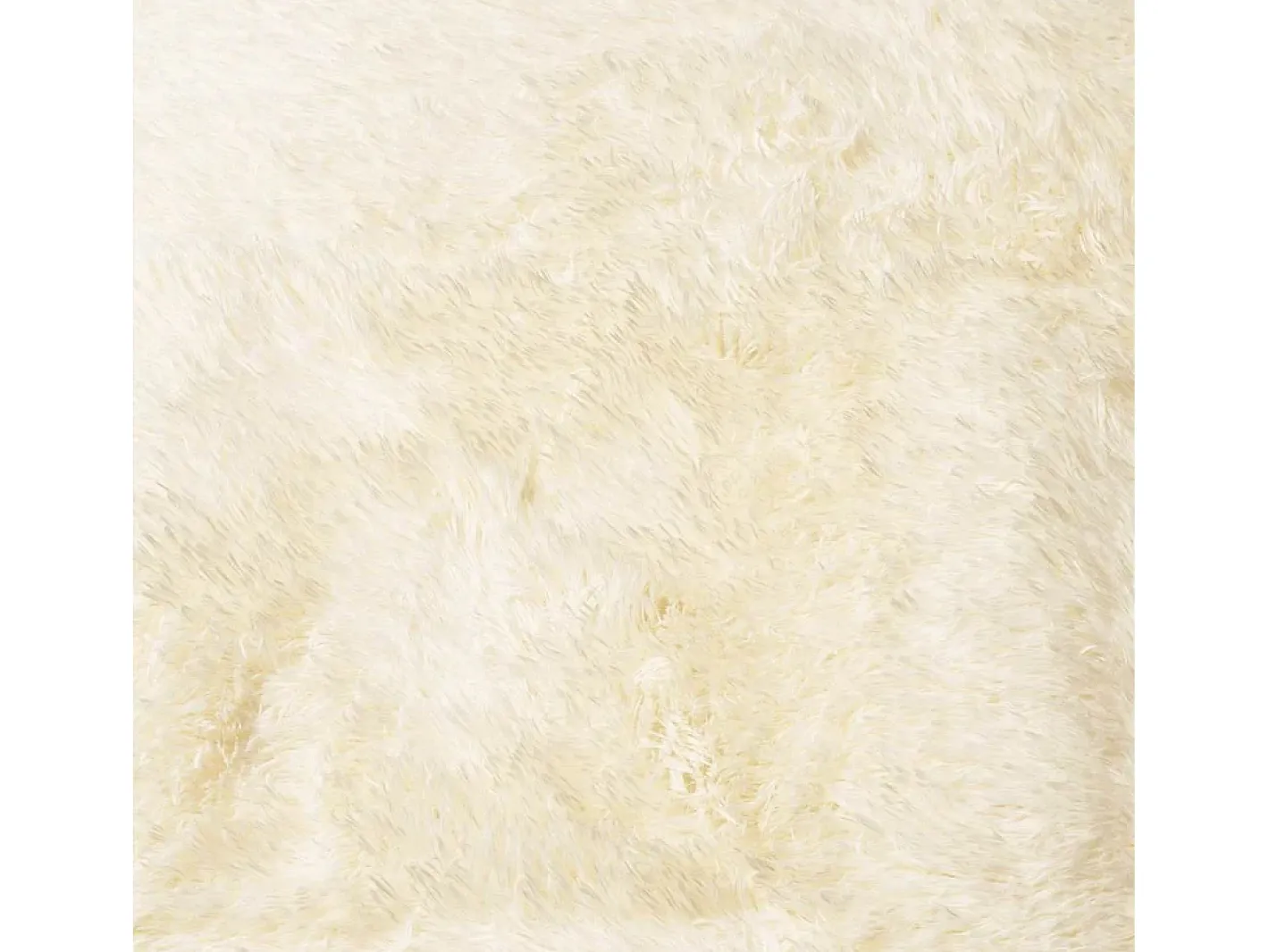 Alfombra De Cocina|Alfombra Redonda-Alfombra de pelo largo NAVARRA color crema 160x160 cm poliéster Blanco