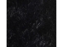 Alfombra De Cocina|Alfombra Redonda-Alfombra de pelo largo negra NAVARRA 160x160 cm poliéster Negro
