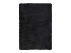 Outlet Alfombra de pelo largo negra NAVARRA 200x290 cm Poliéster Negro