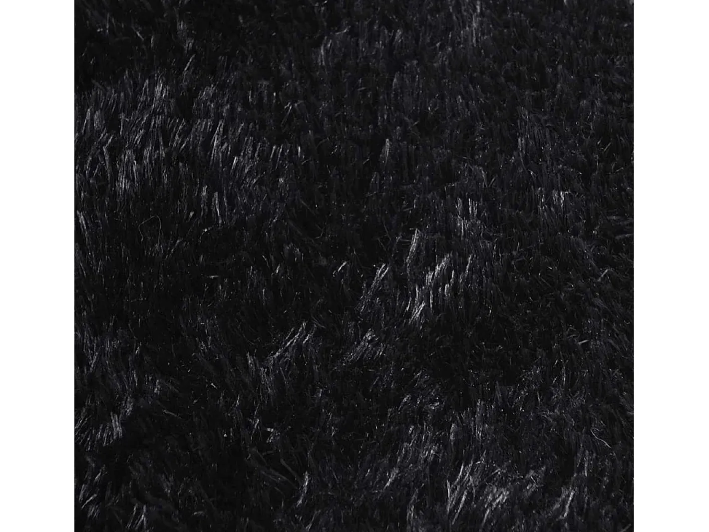 Outlet Alfombra de pelo largo negra NAVARRA 200x290 cm Poliéster Negro