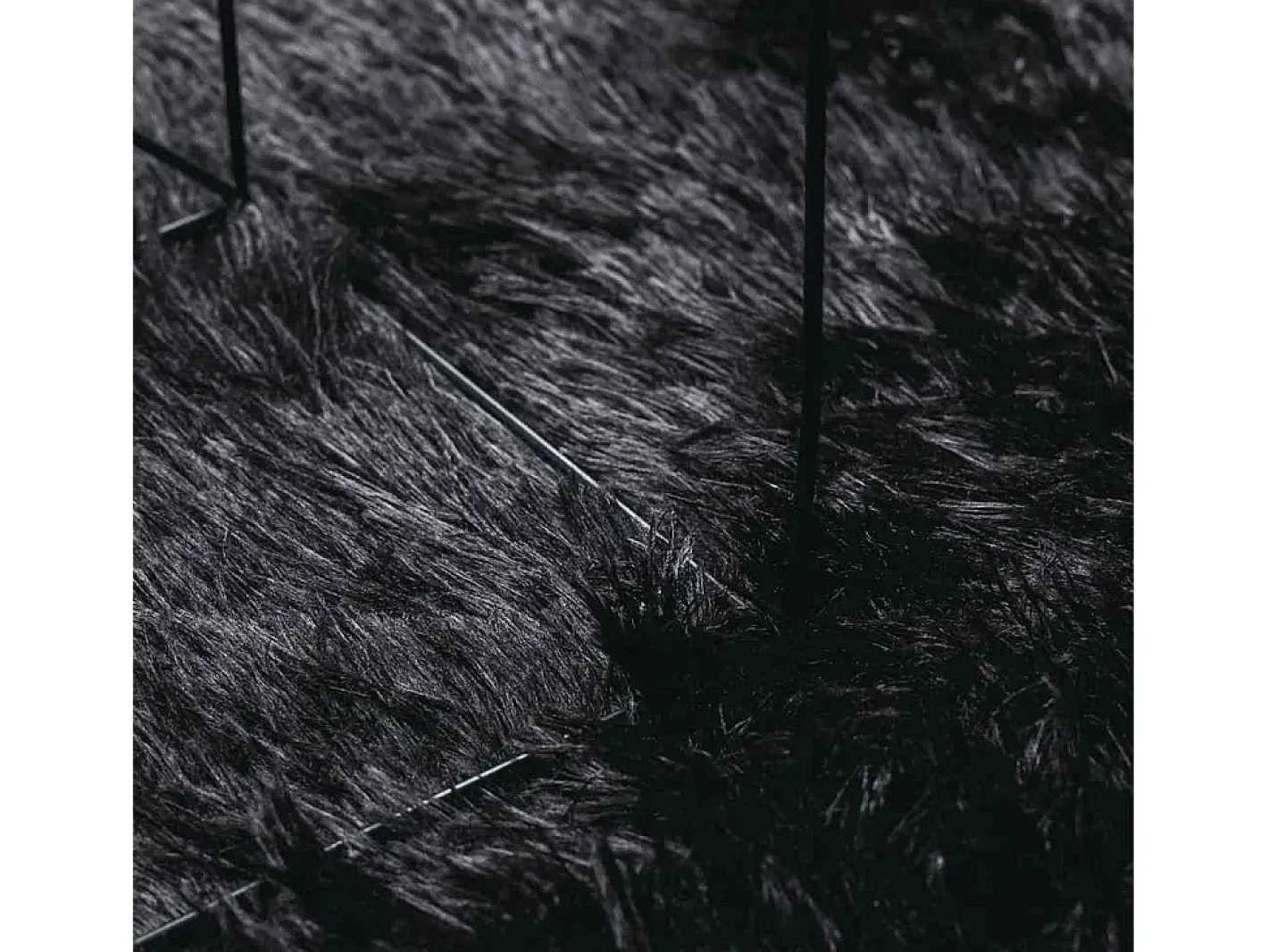 Best Alfombra de pelo largo negra NAVARRA 240x340 cm poliéster Negro