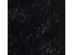 Alfombra de pelo largo negra NAVARRA 240x240 cm poliéster Negro